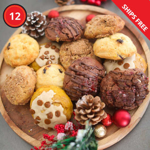 Holiday Cheer Sampler of Sconies (Mini-Scones) - 12 sconies